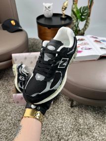 Мужские кроссовки 2002R N Black White весна / літо / осінь А3636 43 27.5 см