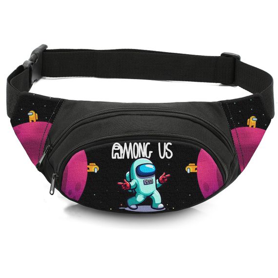 Сумка-бананка дитяча з принтом Among Us поясна сумка для хлопчика (4461)