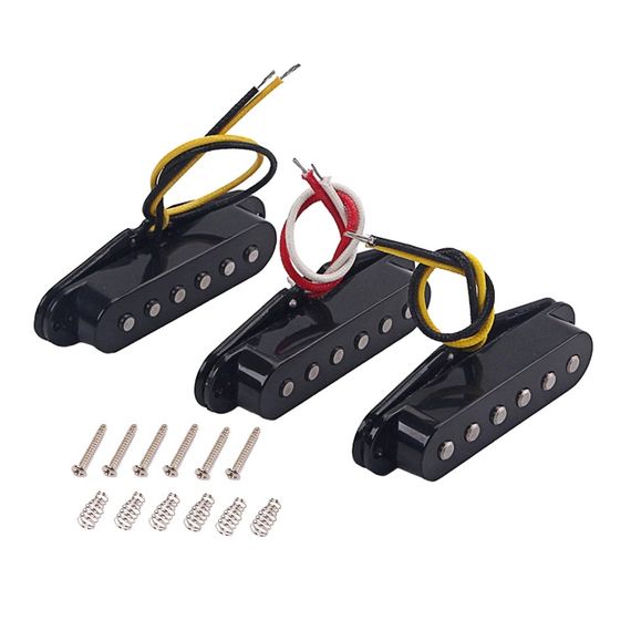 Set чорних синглів датчики Кенаміка для електрогітари Fender Stratocaster squer Cort Ibanes Shur LTD ESP | Зображення 4