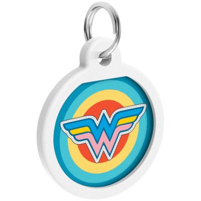 Адресник для животных WAUDOG Smart ID с QR паспортом "Чудо-женщина 1", круг 25 мм (0625-1012ru-eng) | Зображення 2