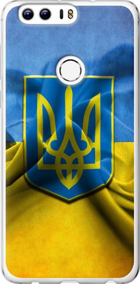 Чехол на Huawei Honor 8 Флаг и герб Украины 1 "375u-351-17620"