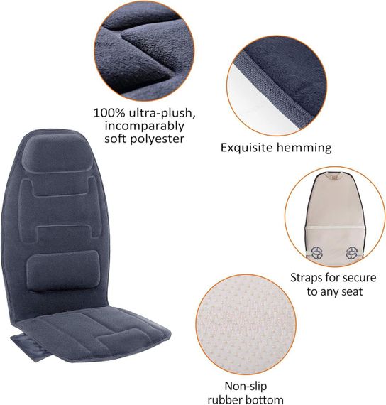 Масажна подушка для сидіння Snailax із підігрівом — підтримка зі спіненого матеріалу з ефектом пам’яті форми | Зображення 3