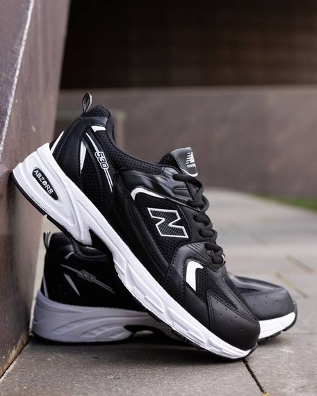 Кросівки літо вставки сітка  New Balance 530 колір чорний | Зображення 7