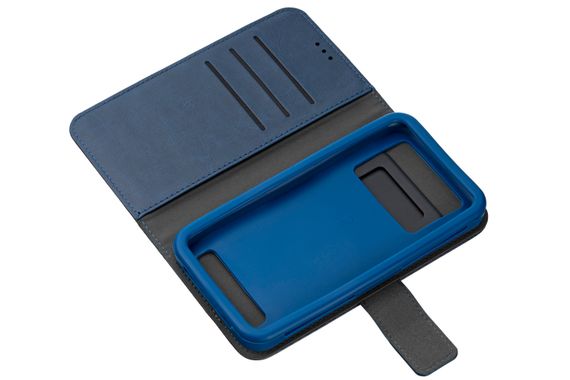 Чехол 2Е Basic для смартфонов 4.5-5`` (&lt; 140*70*10 мм), ECO LEATHER, Navy (2E-UNI-4.5-5-HDEL-NV) | Зображення 1