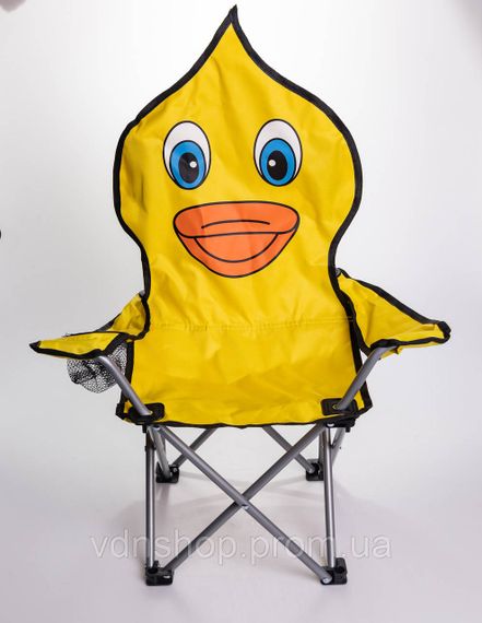 Крісло туристичне для дитини 34х58х65 см з підстаканником Жовтий SJ-0065Y