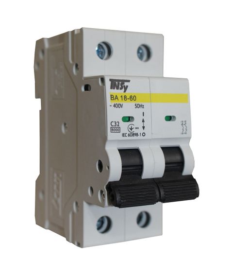 Автоматичний вимикач ВА18-60 2Р 32А 6кА х-ка C Ny95504736