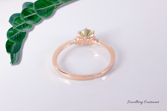 Кольцо из красного золота с хризолитом 20 | Зображення 9