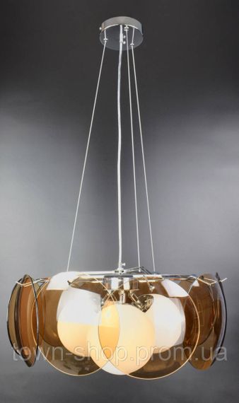 Люстра потолочная подвесная на 3 лампочки AT13/3-br Хром 50-140х55х55 см.