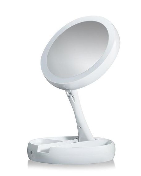 Кругле дзеркало з LED підсвічуванням для макіяжу 2 в 1 зі збільшенням | Зображення 1
