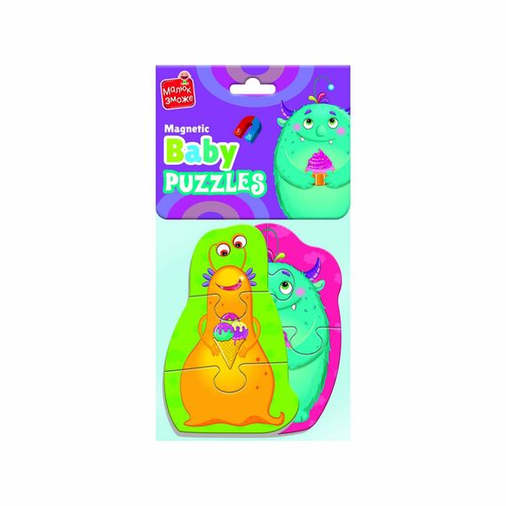 Магнитные беби пазлы "Монстрики" Vladi toys VT3208-31 | Зображення 1