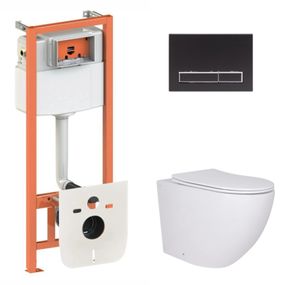 Набір Qtap Nest 4 в 1 підвісний унітаз Robin Ultra Quiet 520x365x365 + комплект інсталяції QT13332381AW47503