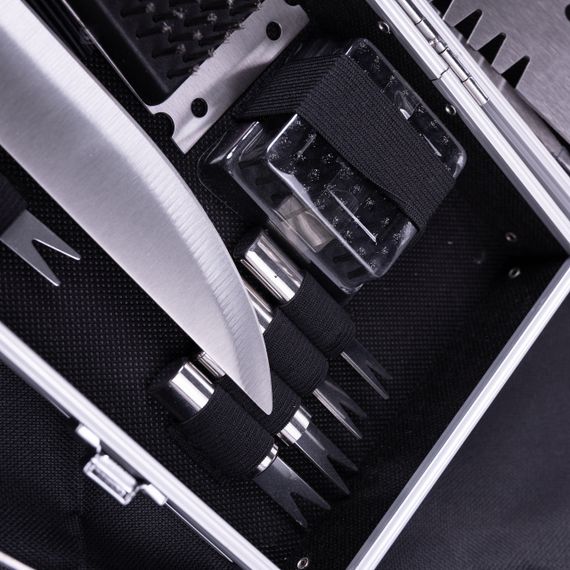 Набір аксесуарів для барбекю, мангала, гриля 19 предметів 42х14х7.5 см в кейсі | Зображення 7