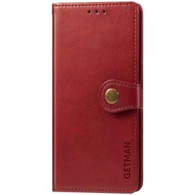 Кожаный чехол-книжка GETMAN Gallant (PU) для Samsung Galaxy A07 Красный