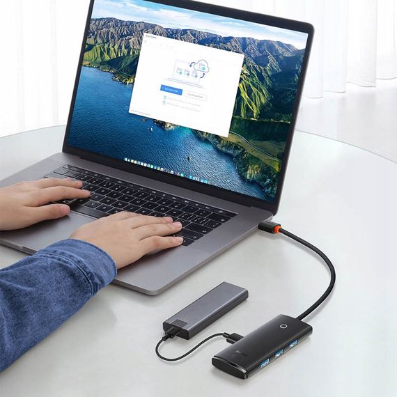 Перехідник HUB Baseus Lite Series 4in1 (USB-A to USB3.0*4) (0.25m) (WKQX03) | Зображення 6