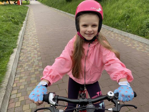 Велорукавички PowerPlay 001 Фламінго Блакитні 2XS | Зображення 1