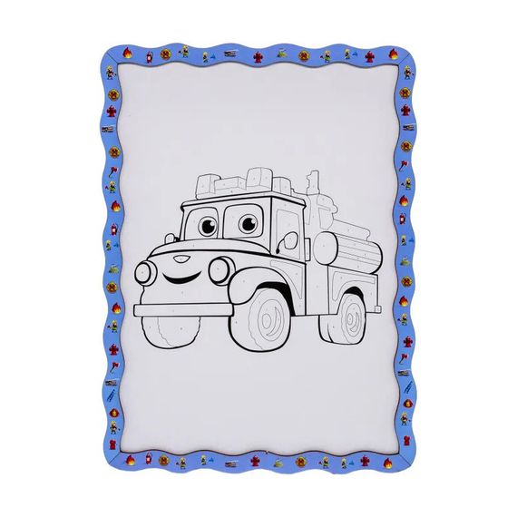 Детский набор для росписи по дереву "Пожарная машина" Puz-22954 формат А4 | Зображення 1