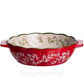 Форма для запекания Vintage 500 мл круглая с ручками Красная HM04-05