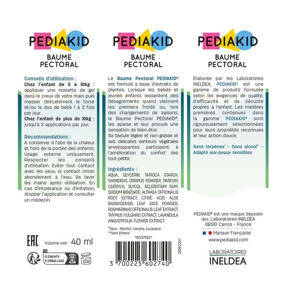 Бальзам проти застуди, Baume Pectoral, Pediakid, 40 мл | Зображення 1