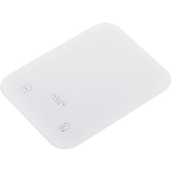 Ваги кухонні Adler AD 3181 white електронні/ 10кг/ г; кг, фунт/ 2хААА/ автовимкнення/ скло | Зображення 6