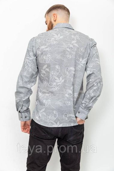 Сорочка чоловіча з принтом колір чорно-білий розміри S, M, XXXL, XXL, XL, L FA_003827 | Зображення 3