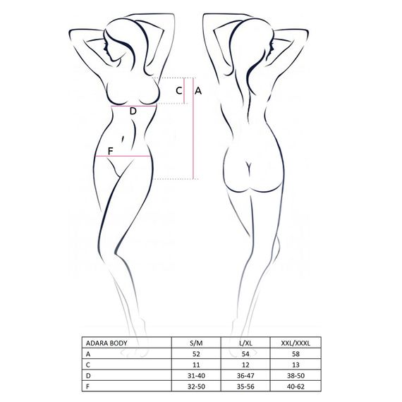 Боді монокіні Passion ADARA BODY L/XL, red | Зображення 2