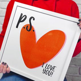 Постер у рамці P.S. I love you 30x30 см (WKMT_21L003_WH)