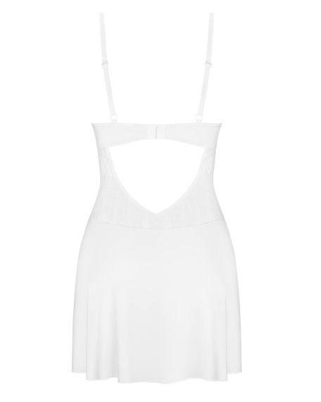Сорочка Obsessive Alissium chemise Белая XS/S | Зображення 3