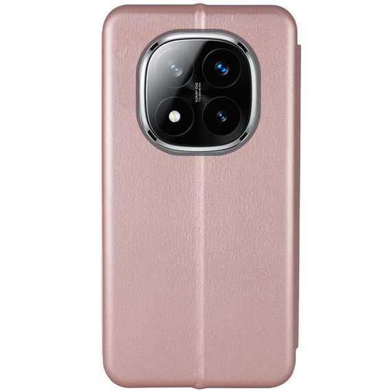 Кожаный чехол-книжка Classy для Xiaomi Redmi Note 14 Pro 4G Rose Gold | Зображення 1