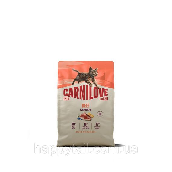 Сухий корм Carnilove True Fresh Beef Kitten для кошенят, з яловичиною, 2 кг