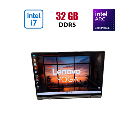 Ігровий ультрабук-трансформер Б-клас Lenovo Yoga 7i 16IAH7 / 15.6" (2560x1600) IPS Touch / Intel Core i7-12700H (14 (20) ядер по 3.5 - 4.7 GHz) / 32 GB DDR5 / 1000 GB SSD NVMe / Intel Arc A370M, 4 GB GDDR6, 64-bit / WebCam б/в
