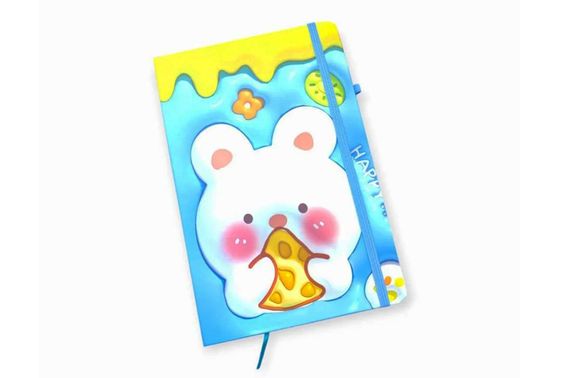 Блокнот на гумці Bunny 762619MLА6  8.7×13.5см ,80 арк.,тверда обкладинка | Зображення 2