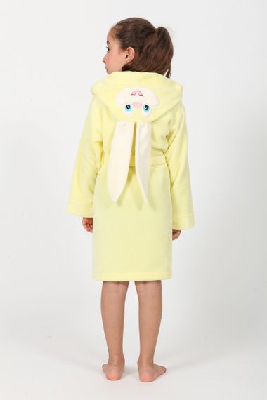 Халат дитячий Nusa 33011 для дівчинки з вушками, жовтий 98-104 (3-4л) | Зображення 1
