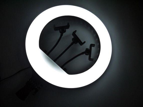 Кільцева LED лампа RL-14 36см 220V 1 крепл.тел. + пульт + чохол | Зображення 4