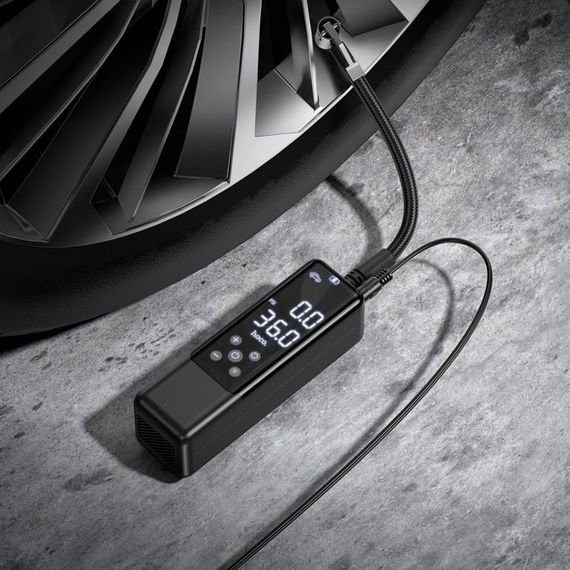 Автомобільний насос Hoco ZP5 May smart air pump Black | Зображення 6