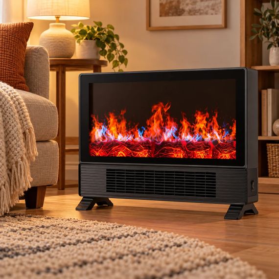 Электрокамин Flame Heater для дома • Портативный обогреватель Flame Heater с эффектом пламени, PTC-нагревом и пультом | Зображення 3