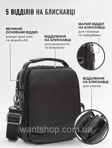 Чоловіча сумка-барсетка через плече  BEXHILL TD-83902 із натуральної шкіри | Зображення 3