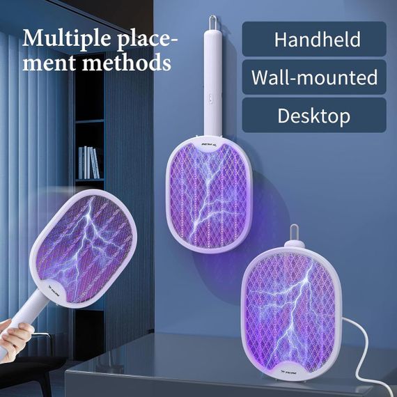Электрическая мухобойка с УФ-подсветкой, ловушка для насекомых комаров портативный аккумуляторный уничтожитель | Зображення 1