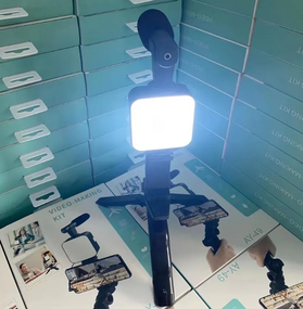 Відео освітлювач, світло для стрімінга, набір для блогерів 5 в 1 Mobilephone, світильник блогера з кронштейном   знижка