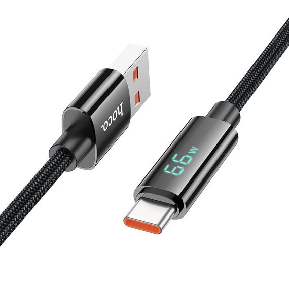 Дата кабель Hoco U125 Benefit 5A USB to Type-C with display (1.2m) | Зображення 1