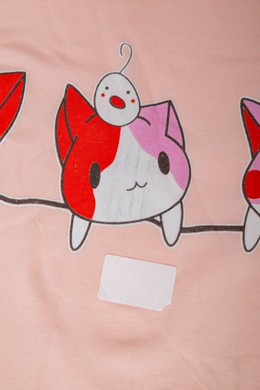 Пижама женская с принтом  -уценка, цвет персиковый, 243R1602-008-U-9 | Зображення 5