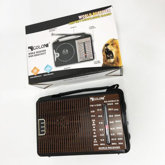 Радіоприймач GOLON RX-608 всехвильовий на батарейках + підтримка USB/microSD/MP3/WMA | Зображення 2