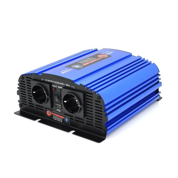 Инвертор напряжения Tommatech MS-1200.24V/220V, 2Shuko, USB, клеммные провода