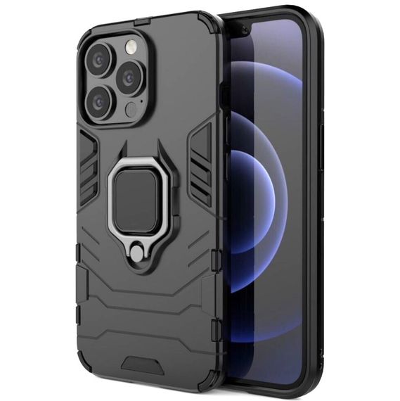 Чохол бампер Primolux Ring Armor для Apple iPhone 13 Pro Max - Black