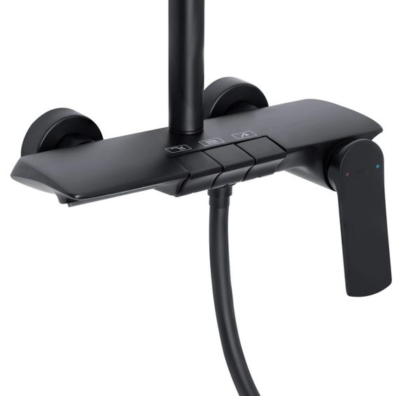 Душова система універсальна Qtap Slavonice Black Matt з виливом QTSLA111BLM45906 | Зображення 9