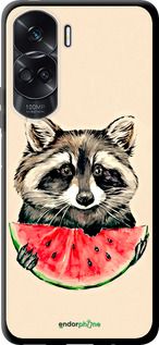 Чохол на Huawei Honor 90 Lite Єнотик з кавуном "4605b-3131-2448"