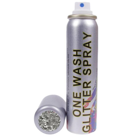 Глиттерный спрей для волос Серебро Stargazer One Wash Glitter Spray SILVER 75 мл