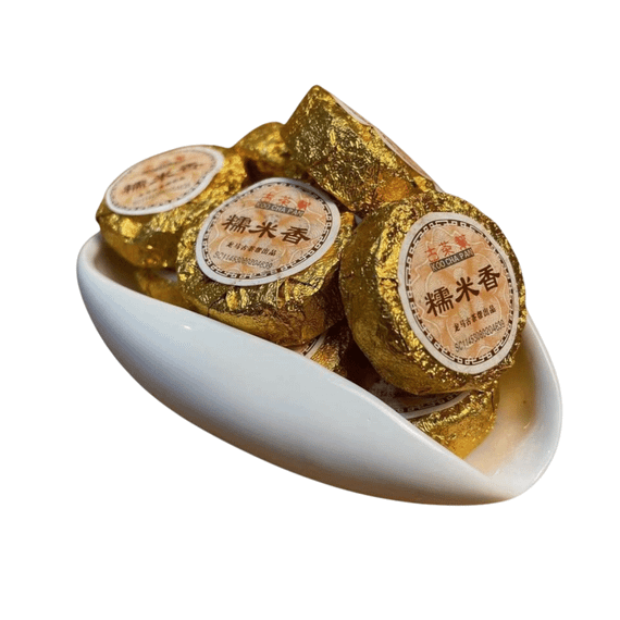 Китайський чорний чай Шу Пуер з клейким рисом  пресований 1 шт, 8 г Koo Cha Pan 2249201537050