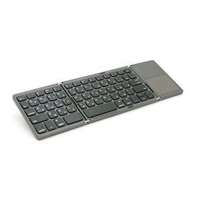 Клавиатура беспроводная B033, раскладная, 64 клавиши, Touchpad, 2.4G, Gray, Box