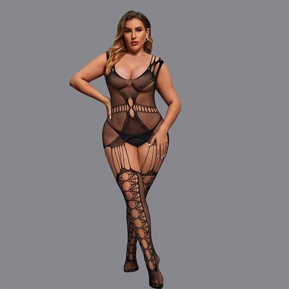 Сексуальный бодистокинг с имитацией чулок L-XXL– Эротическое бельё