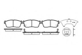 Колодка гальм. диск. DAIHATSU CHARADE 1.0 03-, CUORE VII 03-, TREVIS 06 - передн. (вир-во REMSA) REMSA 072402 на MITSUBISHI i-MIEV (HA_)